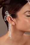 Buy_Anana_Silver Plated Zircon Jaqueline Butterfly Right Earcuff- Single Pc _at_Aza_Fashions