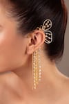 Buy_Anana_Gold Plated Stone Jacqueline Butterfly Zircon Embellished Ear Cuff _at_Aza_Fashions