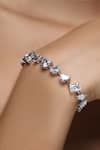 Varnika Arora_White Cz Dusk Dew Mystique Bracelet _Online_at_Aza_Fashions