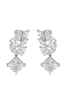 Varnika Arora_White Cz Everlasting Vows Earrings _Online_at_Aza_Fashions