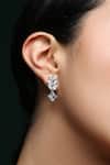 Shop_Varnika Arora_White Cz Everlasting Vows Earrings _Online_at_Aza_Fashions