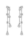 Shop_Varnika Arora_White Cz Radiance Drop Earrings _at_Aza_Fashions