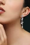 Buy_Varnika Arora_White Cz Radiance Drop Earrings _Online_at_Aza_Fashions