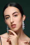 Buy_Varnika Arora_White Cz Twilight Radiant Stone Drop Earrings _at_Aza_Fashions