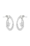 Shop_Varnika Arora_White Cz Orbit Hoops _at_Aza_Fashions