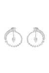 Buy_Varnika Arora_White Cz Orbit Hoops _Online_at_Aza_Fashions