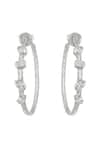 Varnika Arora_White Cz Timeless Love Hoops _Online_at_Aza_Fashions