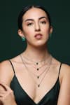 Buy_Varnika Arora_Green Stone Waves Of Promise Necklace _at_Aza_Fashions