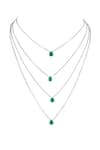 Shop_Varnika Arora_Green Stone Waves Of Promise Necklace _at_Aza_Fashions