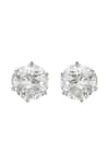 Shop_Varnika Arora_White Cz Luminous Bliss Studs _at_Aza_Fashions