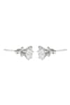 Varnika Arora_White Cz Luminous Bliss Studs _Online_at_Aza_Fashions