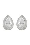 Shop_Varnika Arora_White Cz Bloom Whisper Studs _at_Aza_Fashions