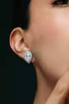 Buy_Varnika Arora_White Cz Bloom Whisper Studs _Online_at_Aza_Fashions