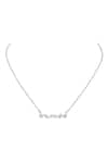 Shop_Varnika Arora_White Cz Forever Bloom Necklace _at_Aza_Fashions