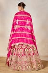 Shop_Masaba_Pink Lehenga And Blouse Heavy Raw Silk Embroidered Anar Pool Leaf Dilli 6 Set _at_Aza_Fashions