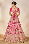 Buy_Masaba_Pink Lehenga And Blouse Heavy Raw Silk Embroidered Anar Pool Leaf Dilli 6 Set _Online_at_Aza_Fashions