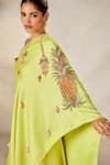 Buy_Masaba_Yellow Viscose Raw Silk Embroidered Anasam Pista Kulfi Tunic With Sharara _Online_at_Aza_Fashions