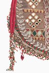 Doux Amour_Gold Zardozi Mira Fleur And Bugle Bead Embroidered Potli Bag _Online_at_Aza_Fashions