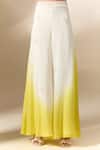 Samyukta Singhania_White Crepe Tassel Collared Detailed Shirt With Pant _at_Aza_Fashions
