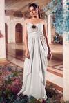 Buy_Swish By Dolcy And Simran_Blue Crepe Embroidered Mirror Sweetheart Nayantara Draped Gown _at_Aza_Fashions