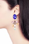 Buy_ORNAMAAS_Gold Plated Cubic Zirconia Dainty Stellar Embellished Drop Earrings _at_Aza_Fashions