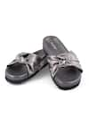 Buy_Sole Fry_Grey Glide Leather Footbed Flats _at_Aza_Fashions