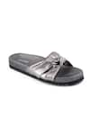 Shop_Sole Fry_Grey Glide Leather Footbed Flats _at_Aza_Fashions