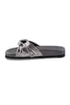 Sole Fry_Grey Glide Leather Footbed Flats _Online_at_Aza_Fashions