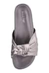 Shop_Sole Fry_Grey Glide Leather Footbed Flats _Online_at_Aza_Fashions