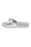 Sole Fry_Silver Glide Plain Leather Footbed Flats _Online_at_Aza_Fashions