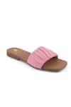 Shop_Sole Fry_Pink Morning Dew Gathered Strap Flats _at_Aza_Fashions