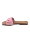 Buy_Sole Fry_Pink Morning Dew Gathered Strap Flats _Online_at_Aza_Fashions