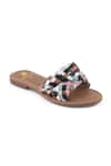 Shop_Sole Fry_Multi Color Venezia Basket Weave Pattern Flats _at_Aza_Fashions