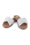 Buy_Sole Fry_White Venezia Basket Weave Twist Flats _at_Aza_Fashions