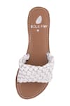 Shop_Sole Fry_White Venezia Basket Weave Twist Flats _Online_at_Aza_Fashions