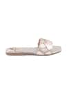 Sole Fry_Gold Twill Woven Intertwined Strap Flats _Online_at_Aza_Fashions