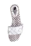 Shop_Sole Fry_Silver Twill Woven Intertwined Strap Flats _Online_at_Aza_Fashions