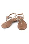 Buy_Sole Fry_Rose Gold Morganite Thong Crystal Trim Sandals _at_Aza_Fashions