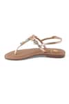 Sole Fry_Rose Gold Morganite Thong Crystal Trim Sandals _Online_at_Aza_Fashions