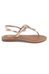 Buy_Sole Fry_Rose Gold Morganite Thong Crystal Trim Sandals _Online_at_Aza_Fashions