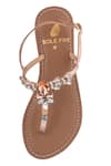 Shop_Sole Fry_Rose Gold Morganite Thong Crystal Trim Sandals _Online_at_Aza_Fashions