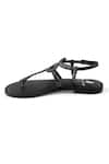 Sole Fry_Black Serpentine Textured Sandals _Online_at_Aza_Fashions