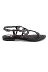 Buy_Sole Fry_Black Serpentine Textured Sandals _Online_at_Aza_Fashions