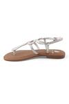 Sole Fry_White Serpentine Textured Sandals _Online_at_Aza_Fashions