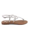 Buy_Sole Fry_White Serpentine Textured Sandals _Online_at_Aza_Fashions