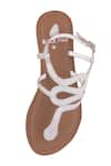 Shop_Sole Fry_White Serpentine Textured Sandals _Online_at_Aza_Fashions