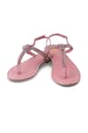 Buy_Sole Fry_Pink Embellished Blake Leather Studded Flats _at_Aza_Fashions