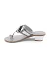 Sole Fry_Silver Tassel Madhuri Kolhapuri Block Heels _Online_at_Aza_Fashions