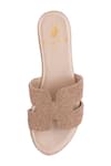 Shop_Sole Fry_Gold Embellished Essence H Shaped Mules _Online_at_Aza_Fashions