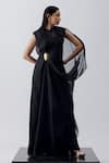 Buy_Richa Khemka_Black Organza Round Limon Jumpsuit With Ozzy Overlay _at_Aza_Fashions